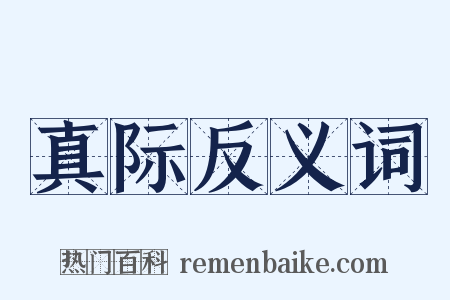真际反义词是什么意思的图片